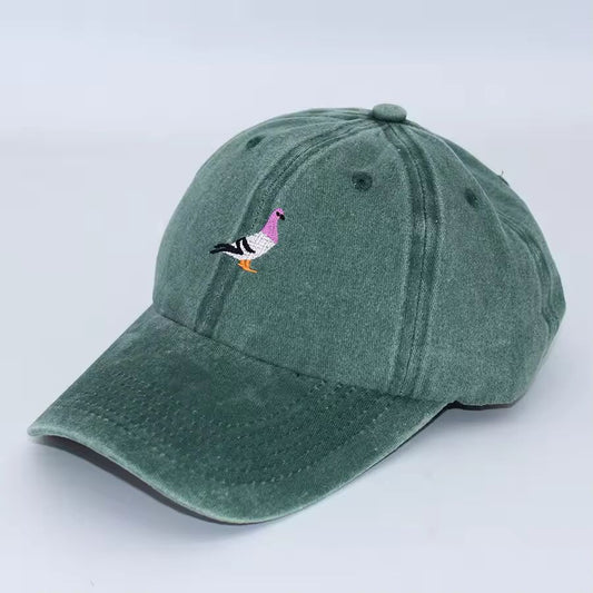 Embroidery Pigeon Spring vintage Baseball caps Men Women Water Washed Sports Fishing Sunshade Summer Autumn winter Dad Hat