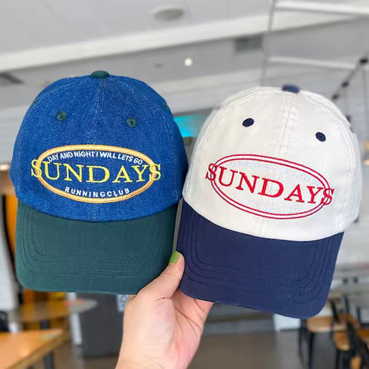 Fashion Women Baseball Cap Summer Patchwork Letter Embroidery Snapback Sun Hat Girls Outdoor Adjustable Peaked Caps